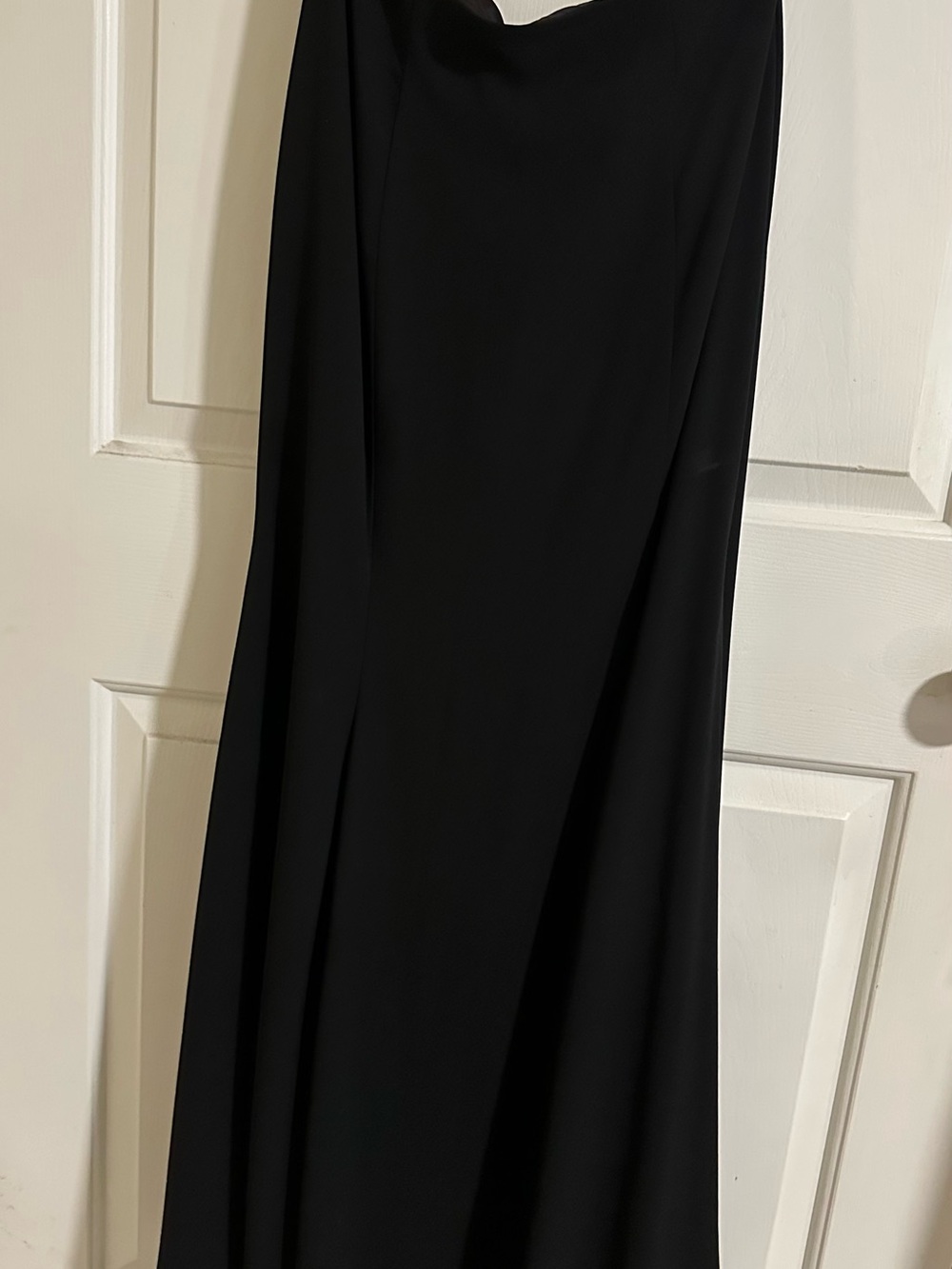 Casadei Black Maxi Skirt with Sleek Draping